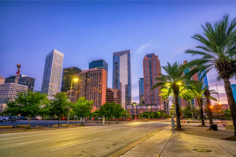 Downtown Houston Skyline Texas USA Twilight