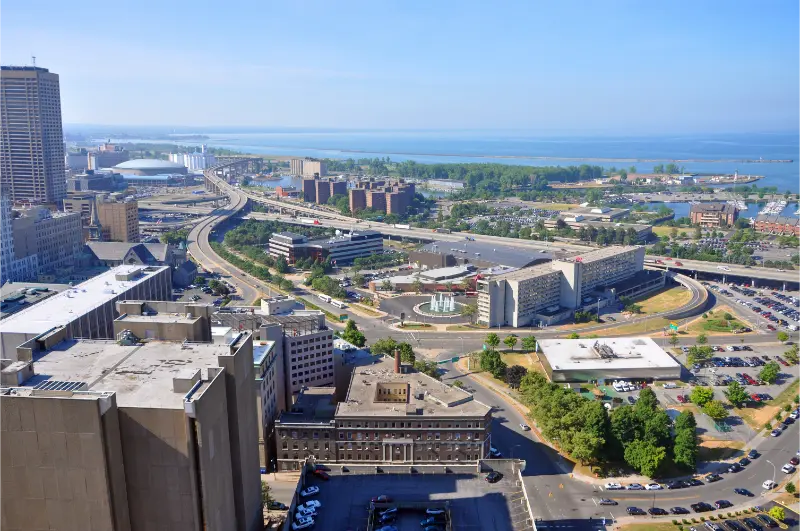 Lake Erie And Buffalo New York USA
