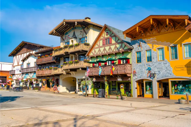Leavenworth Washington USA Quaint Bavarian Building Old Town Bavarian Village Bavarian Village Leavenworth Washington