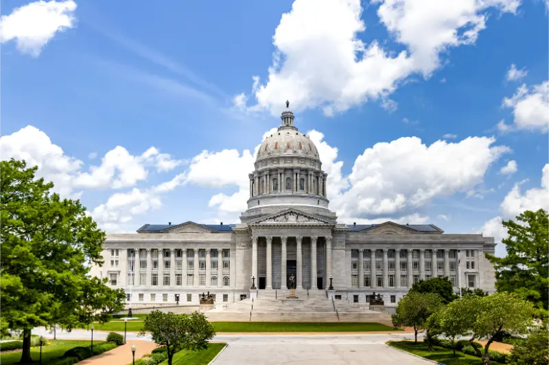 Lowangle Missouri State Capitol Jefferson USA