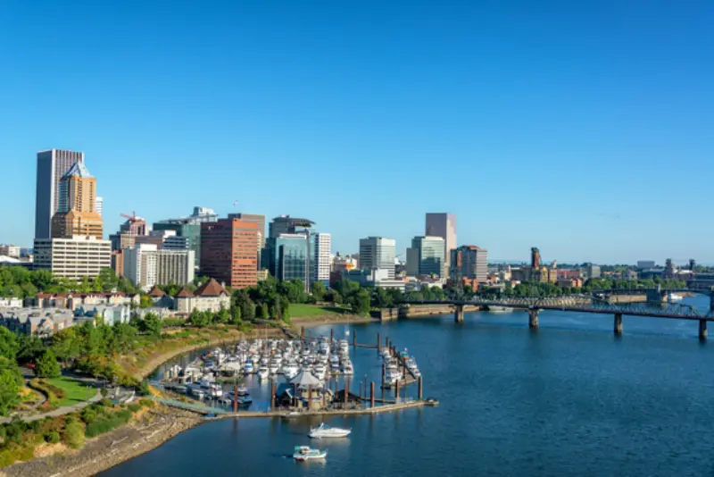 Marina With Center Portland Oregon USA