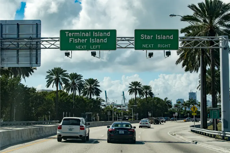 Miami USA Florida Congested Highways
