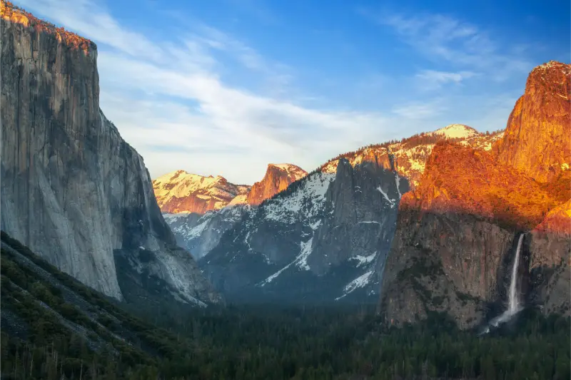 Panorama Yosemite National Park Waterfall Yosemite Valley USA