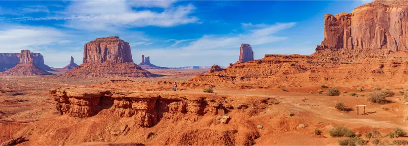 Panoramic Monument Valley Sunset Utah Arizona USA