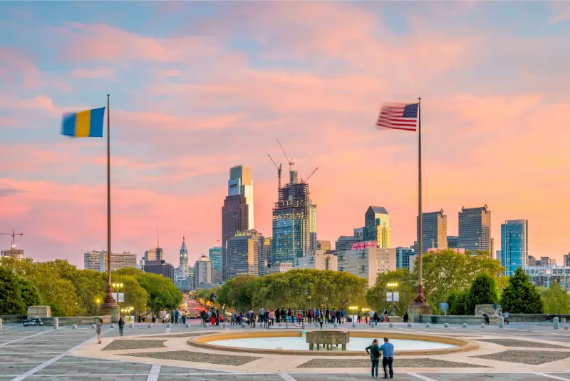 Philadelphia Skyline Night USA