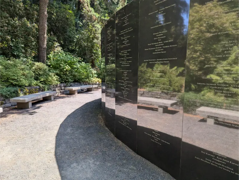 Portland Oregon USA 07122024 Oregon Holocaust Memorial Washington Park