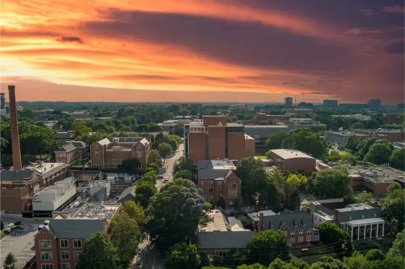 USA North Carolina Asheville Sunset