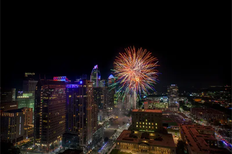 USA North Carolina Charlotte New Year