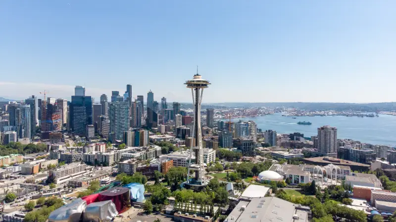 USA Washington Seattle Skyline Space Needle