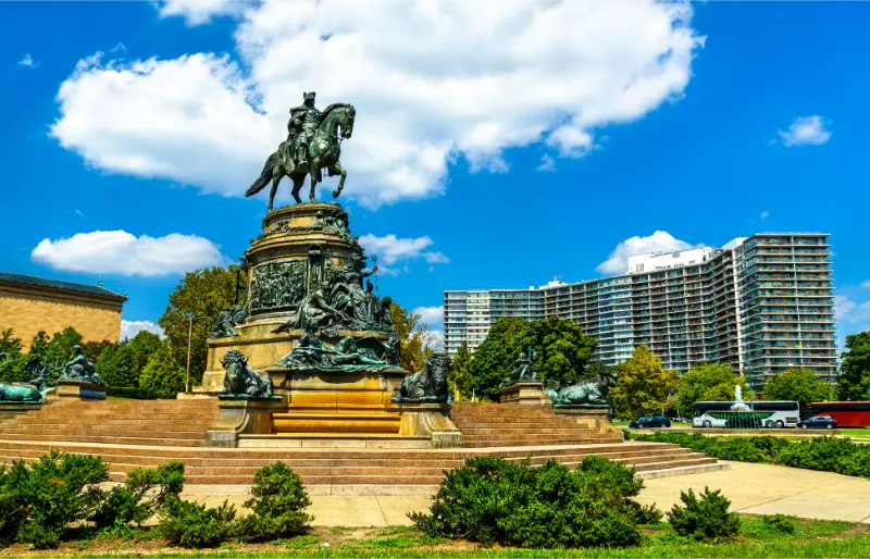 Washington Monument Eakins Oval Philadelphia Pennsylvania USA